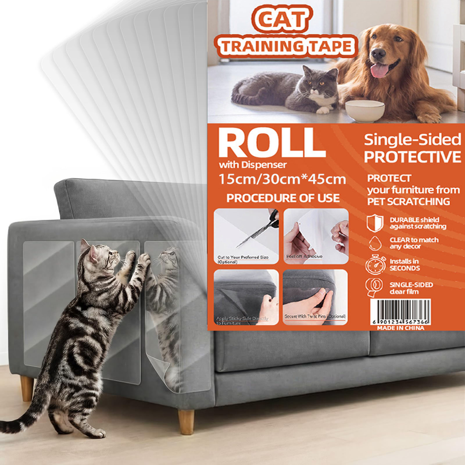 10PCS Cat Scratch Furniture Pr - Heat Transfer Vinyl Roll บทวิจารณ์และราคา