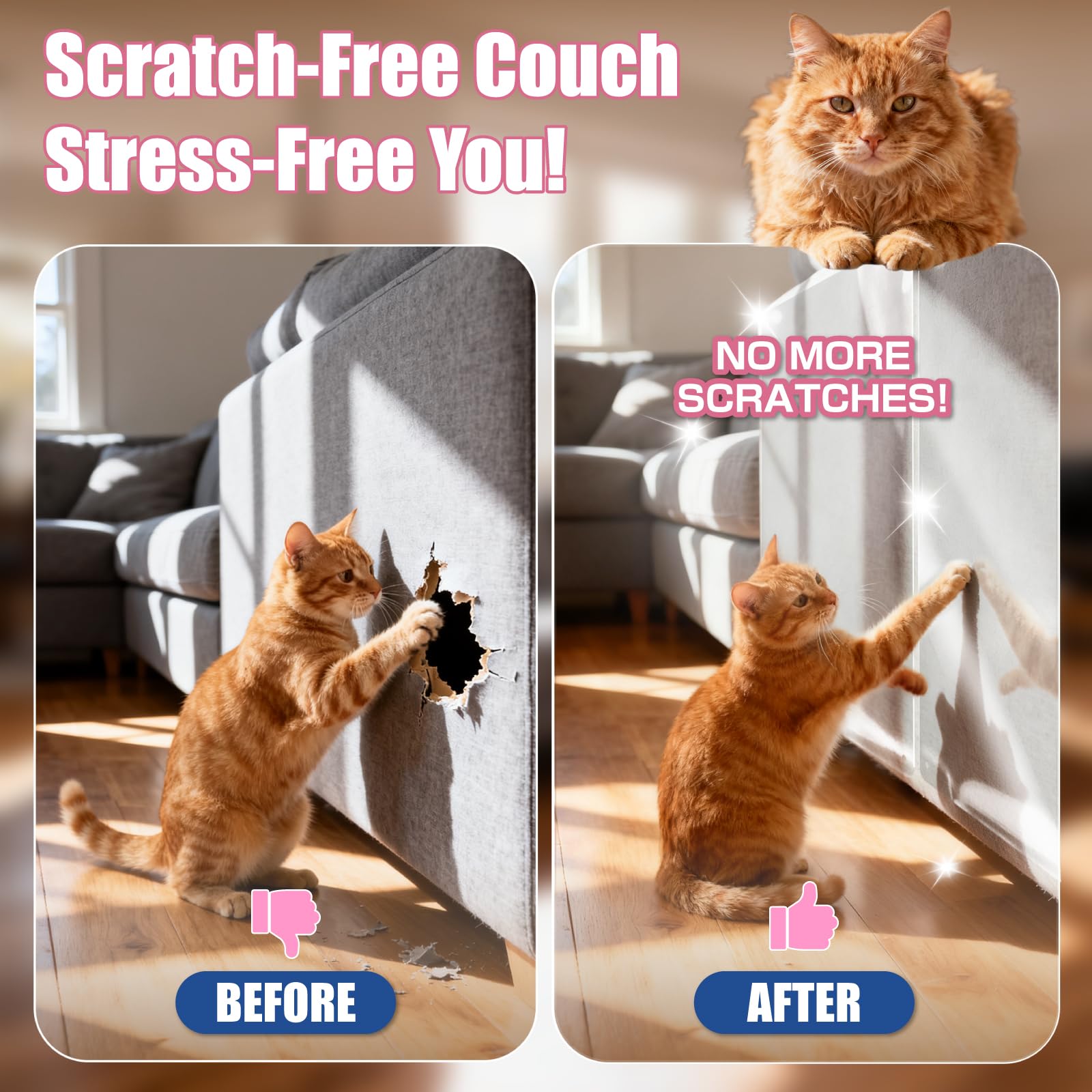 10PCS Cat Scratch Furniture Pr - Heat Transfer Vinyl Roll บทวิจารณ์และราคา