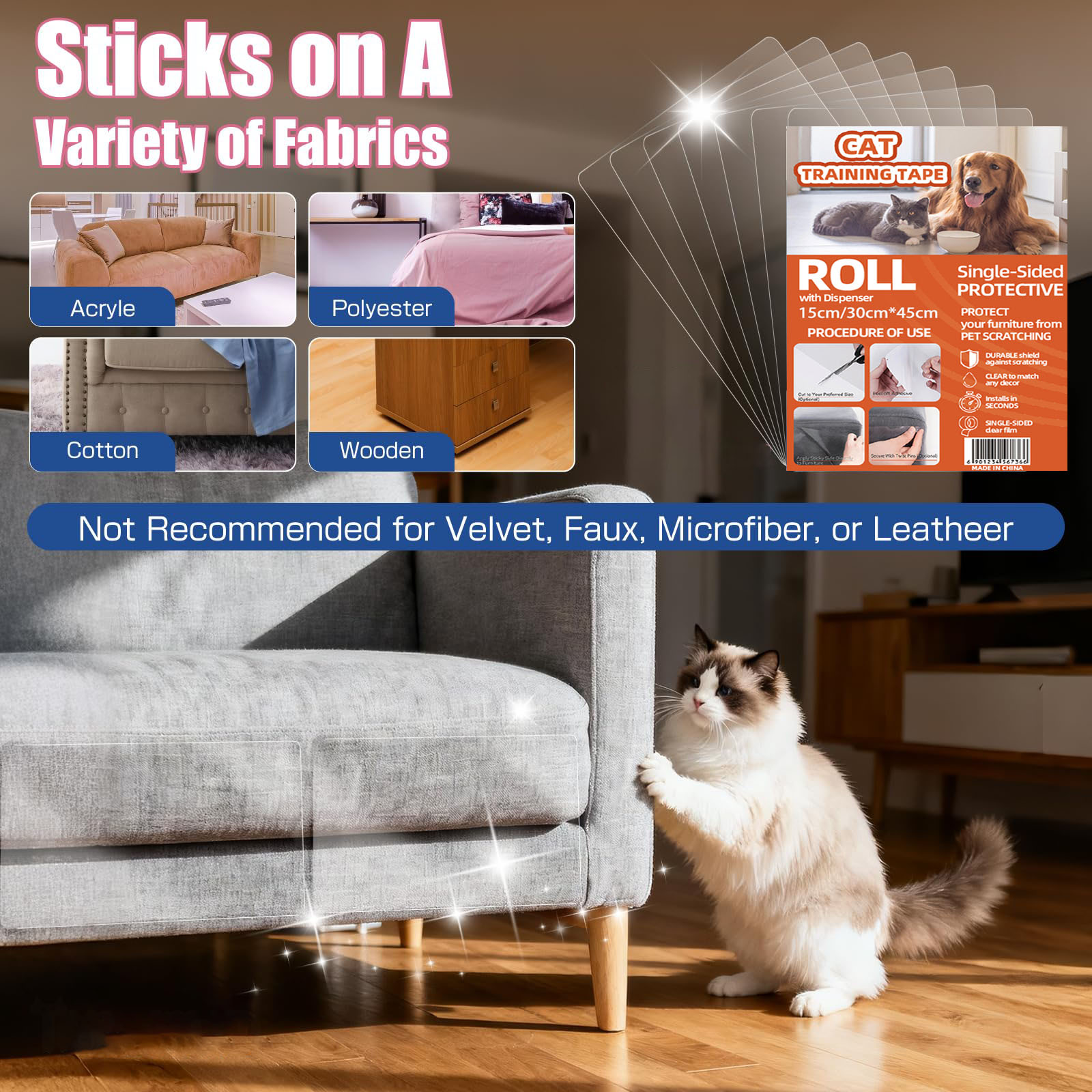10PCS Cat Scratch Furniture Pr - Heat Transfer Vinyl Roll บทวิจารณ์และราคา