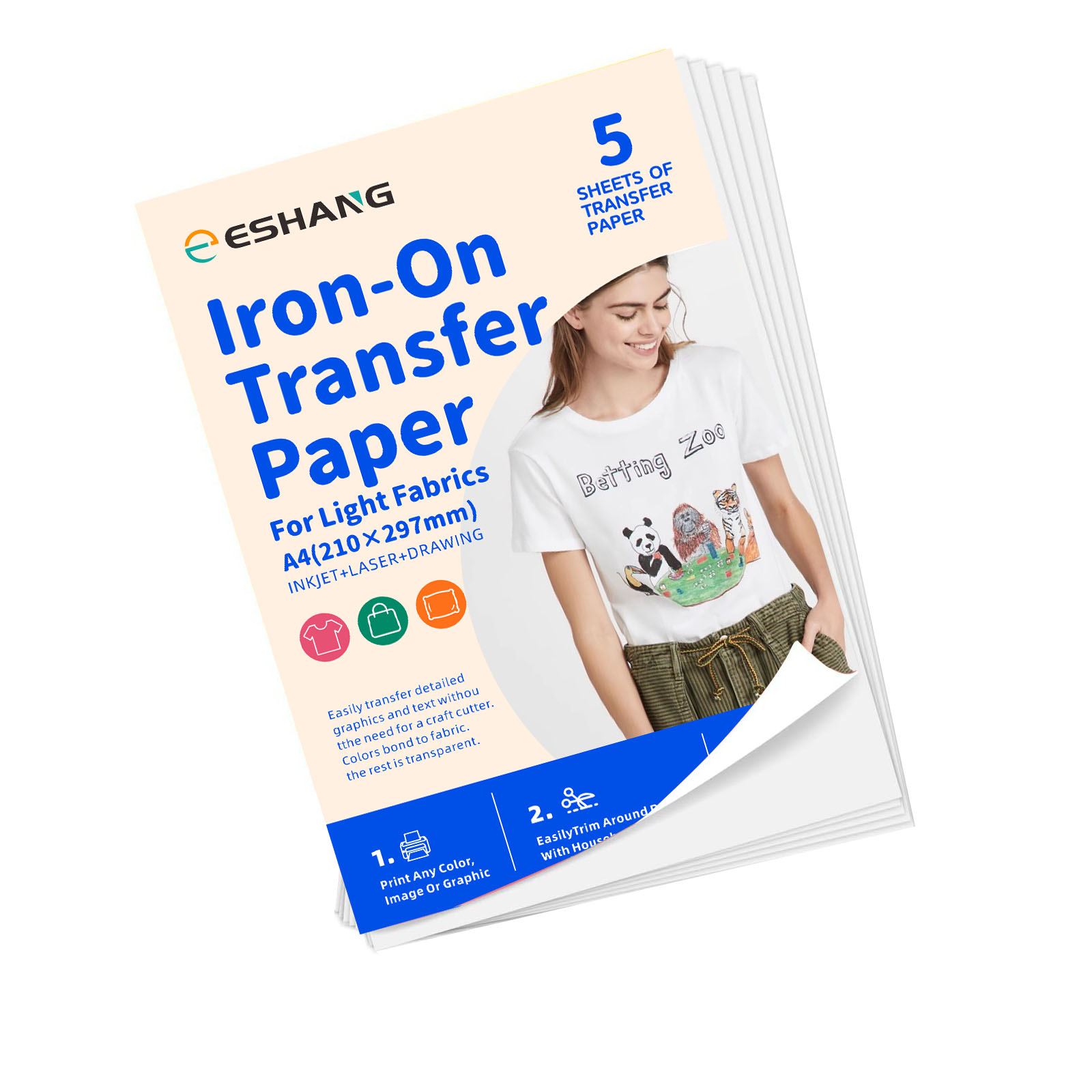5 Sheets A4 Heat Transfer Pape - Heat Transfer Vinyl Roll บทวิจารณ์และราคา