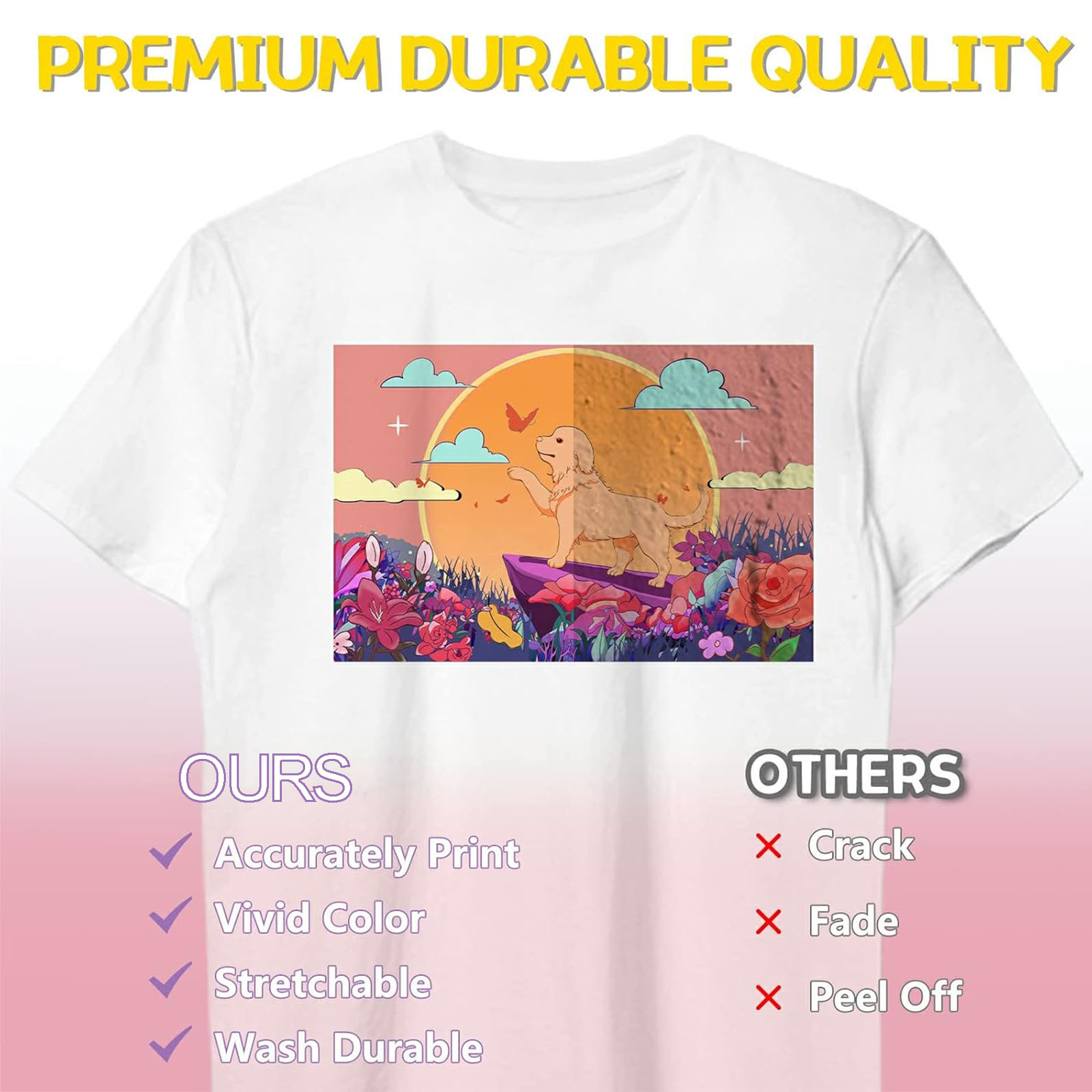 5 Sheets A4 Heat Transfer Pape - Heat Transfer Vinyl Roll บทวิจารณ์และราคา
