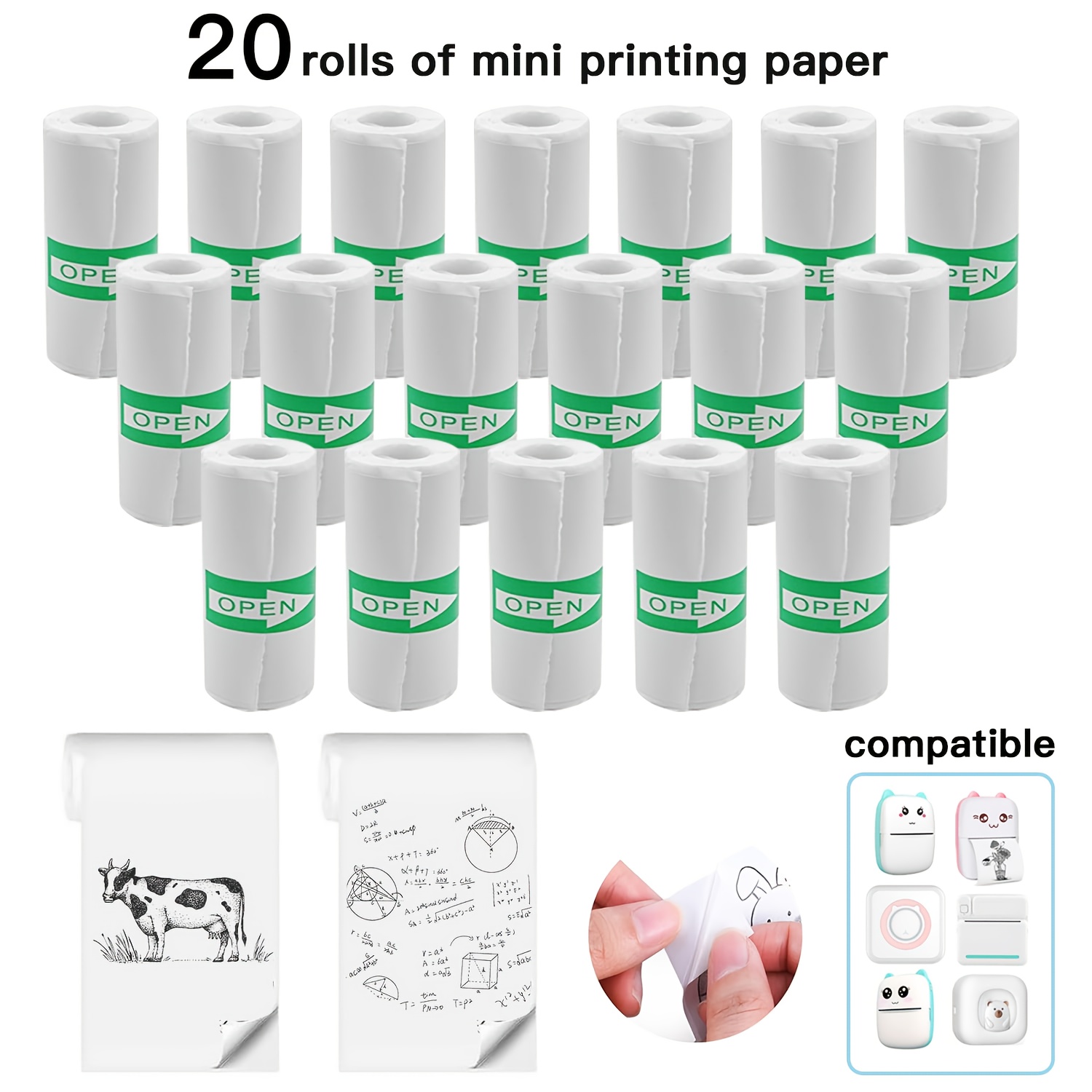 20 Rolls White Thermal Sticker - Heat Transfer Vinyl Roll บทวิจารณ์และราคา