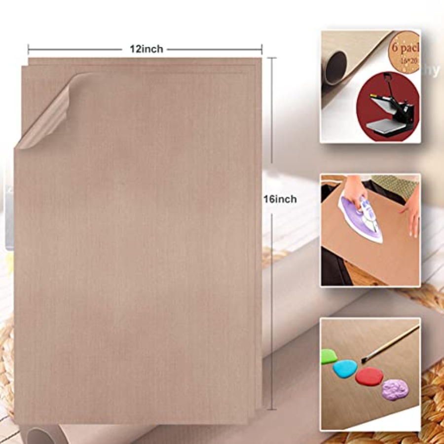 5 Pack Teflon Sheets for Bakin - Heat Press Teflon Sheet บทวิจารณ์และราคา