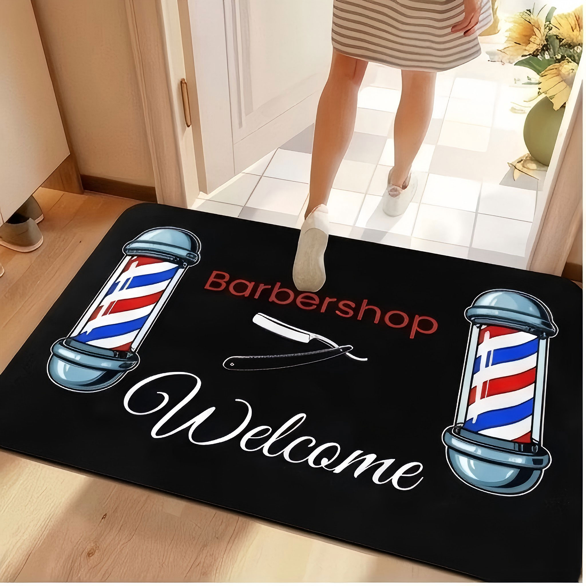 Barbershop pole welcome graphi - Commercial Printing And Graphics บทวิจารณ์และราคา